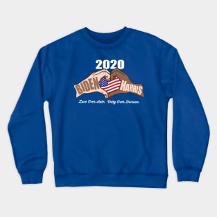 Biden Harris 2020 Hands In Heart Shape Crewneck Sweatshirt